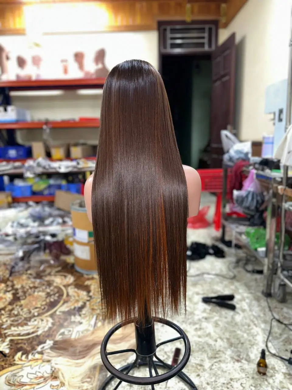 Wholesale Raw Virgin Vietnamese Human Hair Bone Straight Mix Light Brown Color From 8-40inch Wigs for Black Woman