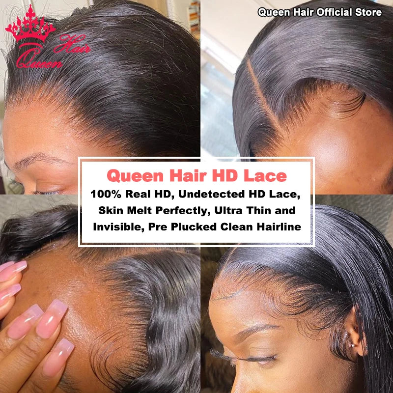 HD Lace Water Wave 13x6 5x5 6x6 Wig Raw Human Hair Wigs Pre Plucked Natural Hairline Melt Skin Lace Queen Hair Official Store