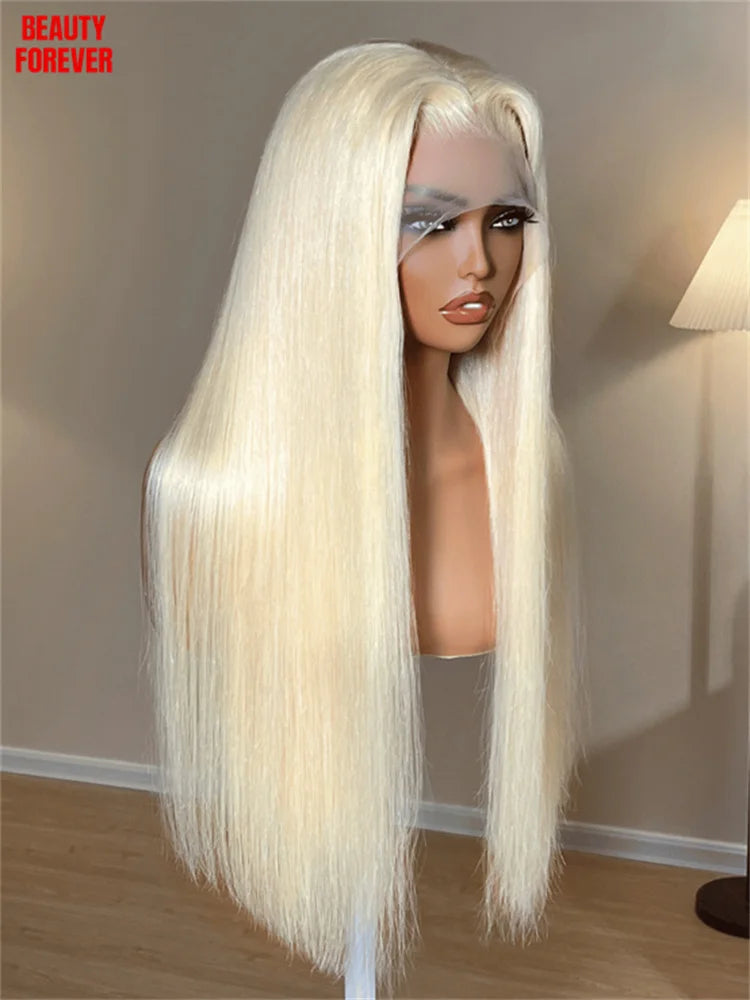 Beautyforever #613 Blonde Full Lace Wig Brazilian Straight Transparent Lace Wig 360 Full Lace Frontal Human Hair Wig Density 180