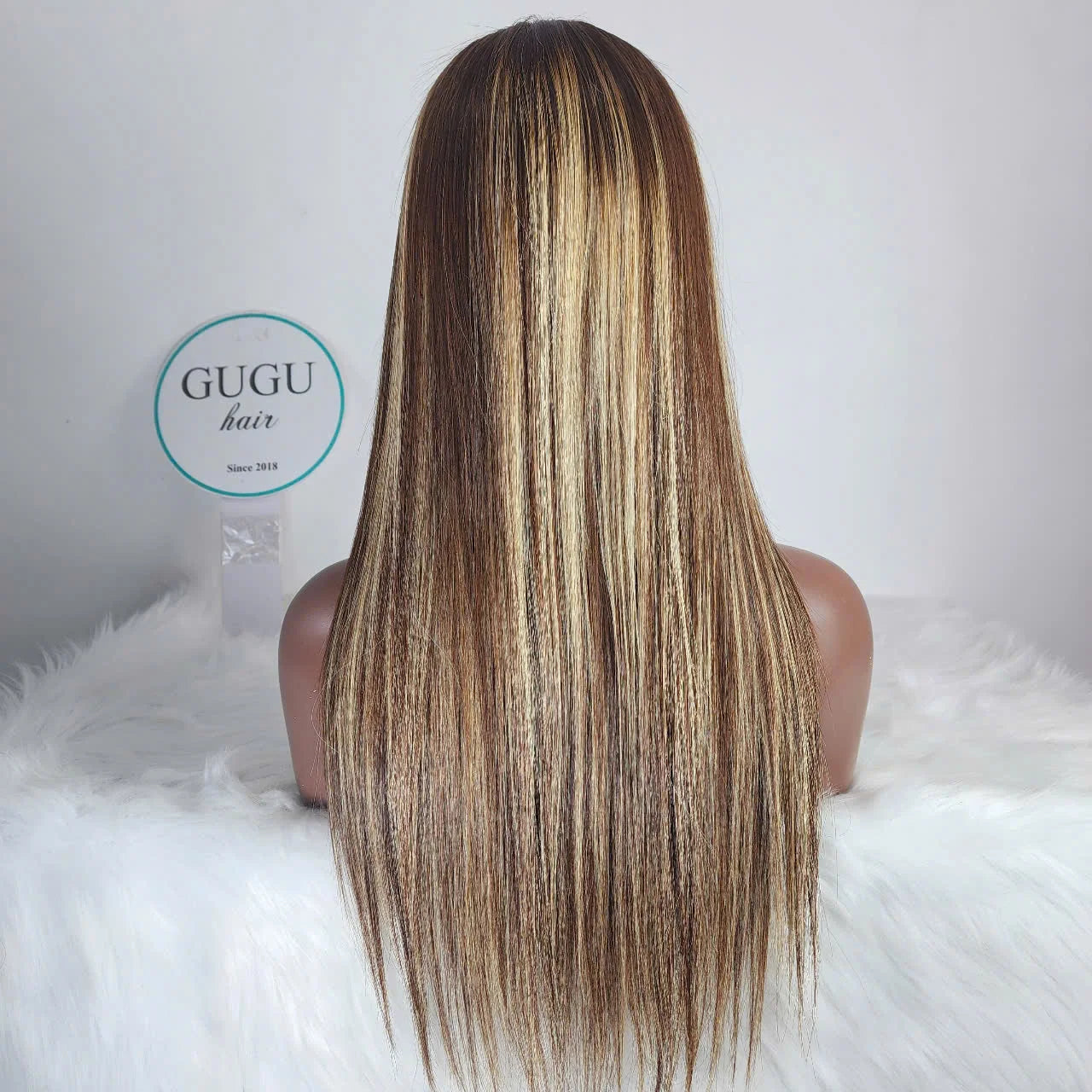 MODERN SHOW Highlight Blonde Colored Human Hair Wigs Highlight Straight Lace Front Wig Highlight Human Hair Wigs