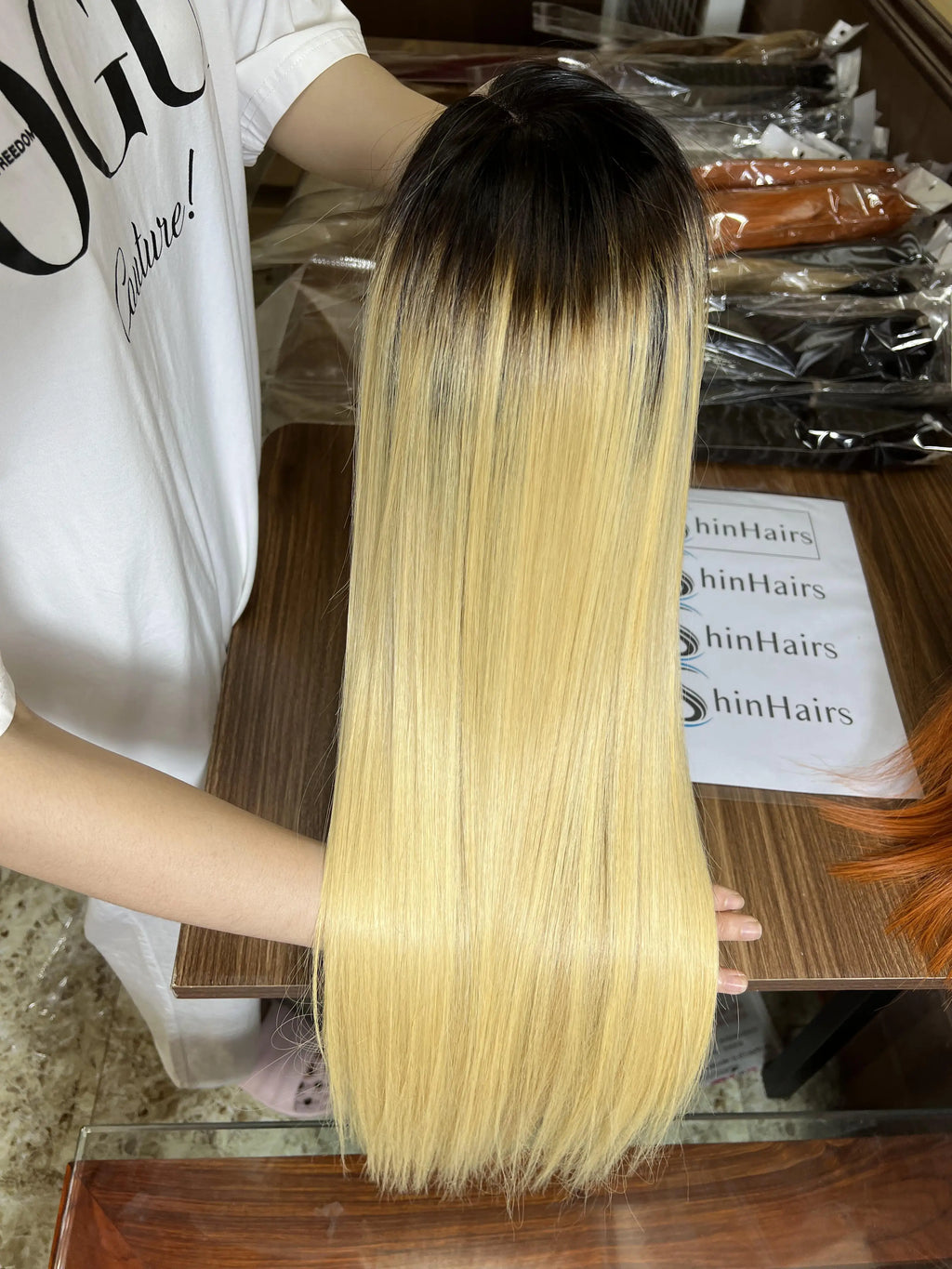 2024 Hot Trend Raw Vietnamese Human Hair 360 Straight Glueless Full HD Transparent Lace Front Wigs Training Heads Black Women