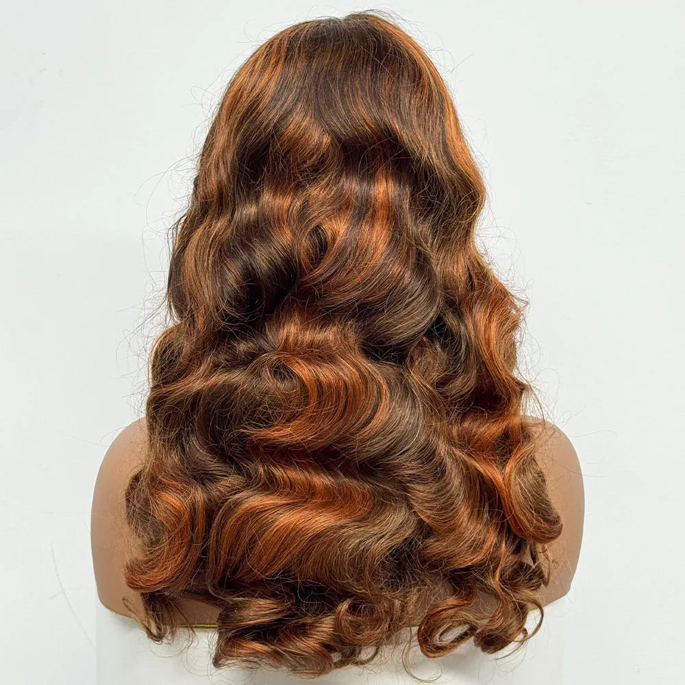 Loose Wave Double Drawn 330% Density 5x5 Lace Closure Human Hair Wigs Body Wave 20inch Transparent Lace Wigs For Black Women