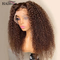 13x4 Chocolate Brown Lace Front Wigs Brazilian 13x6 Hd Lace Frontal Wig Glueless Brown Curly Human Hair Wigs For Women Sale