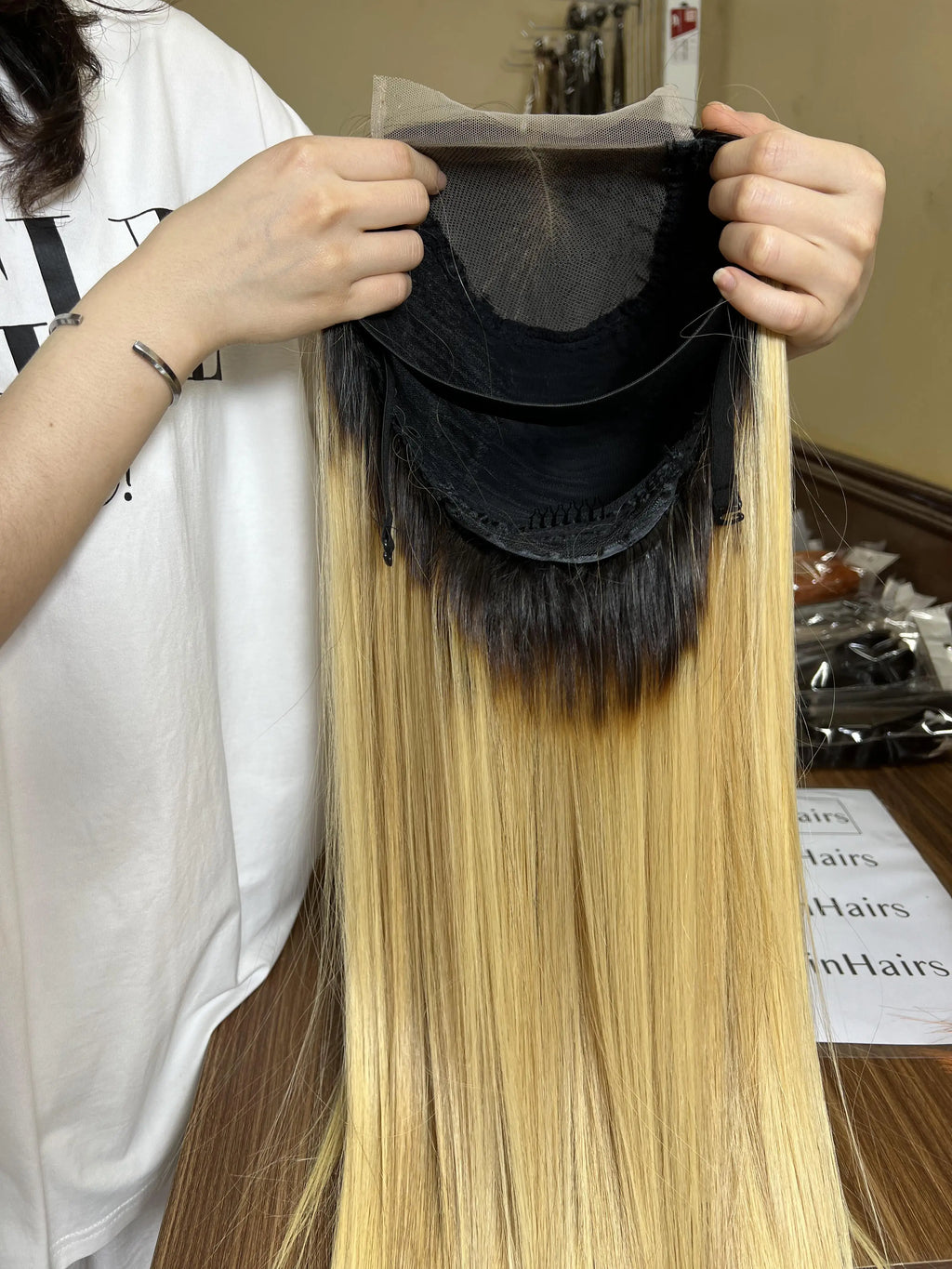 2024 Hot Trend Raw Vietnamese Human Hair 360 Straight Glueless Full HD Transparent Lace Front Wigs Training Heads Black Women