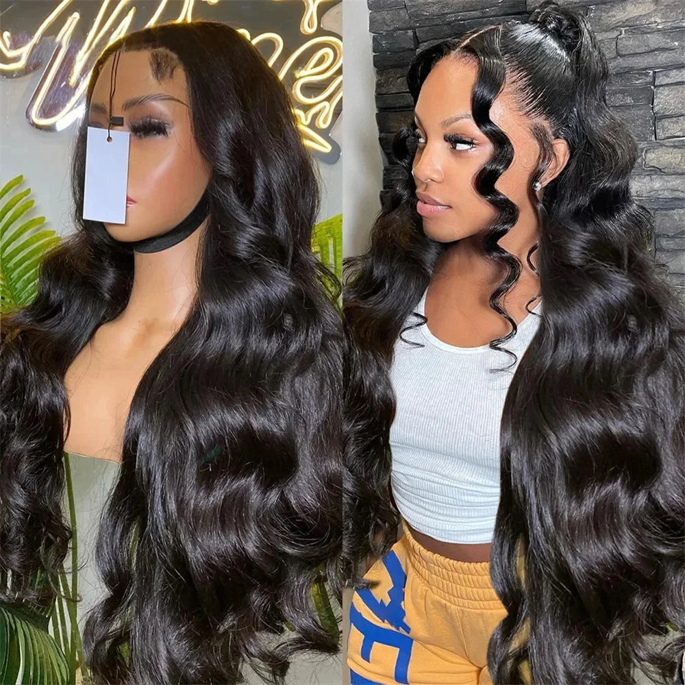 250 Density Body Wave Human Hair Wigs 13x6 HD Transparent Lace Front Wigs For Women Brazilian 13x4 360 Pre Plucked Lace Frontal
