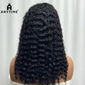 280% High Density Double Drawn Pixie Jerry Curly Water Wave Human Hair Wigs 20inches 13x4 Lace Frontal Human Hair Wig for Women