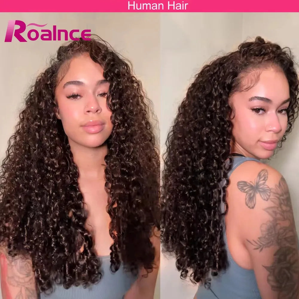 Burmese Curly Half Wig With Drawstring Chocolate Brown Vietnamese Glueless Raw Human Hair Wig Seamless Clip 3 IN 1 Half Wig