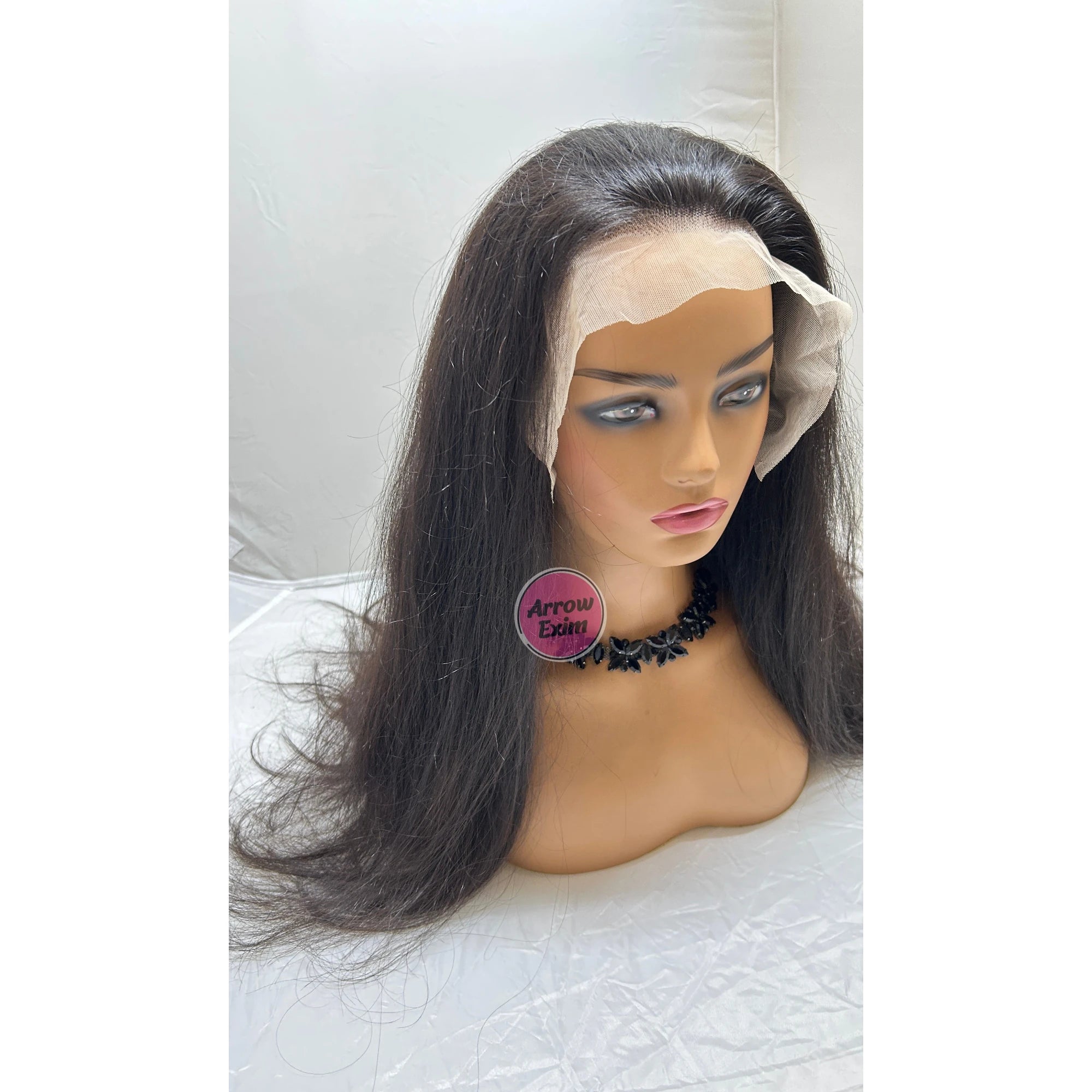 Raw Natural Remy Indian 13x4 Front for Lace Glueless 180% Density Transparent Human Hair Wigs Medium Length All Colors