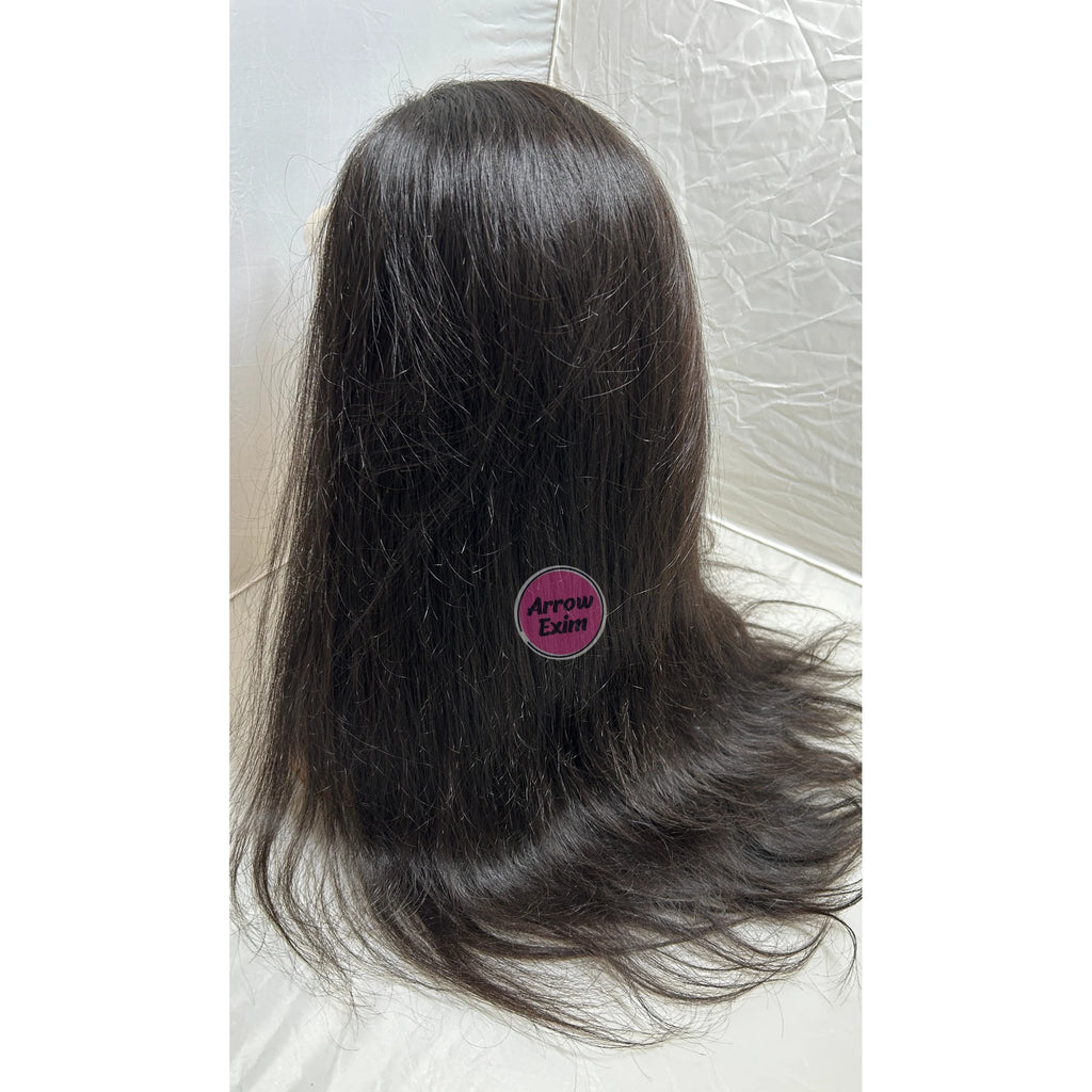 Raw Natural Remy Indian 13x4 Front for Lace Glueless 180% Density Transparent Human Hair Wigs Medium Length All Colors