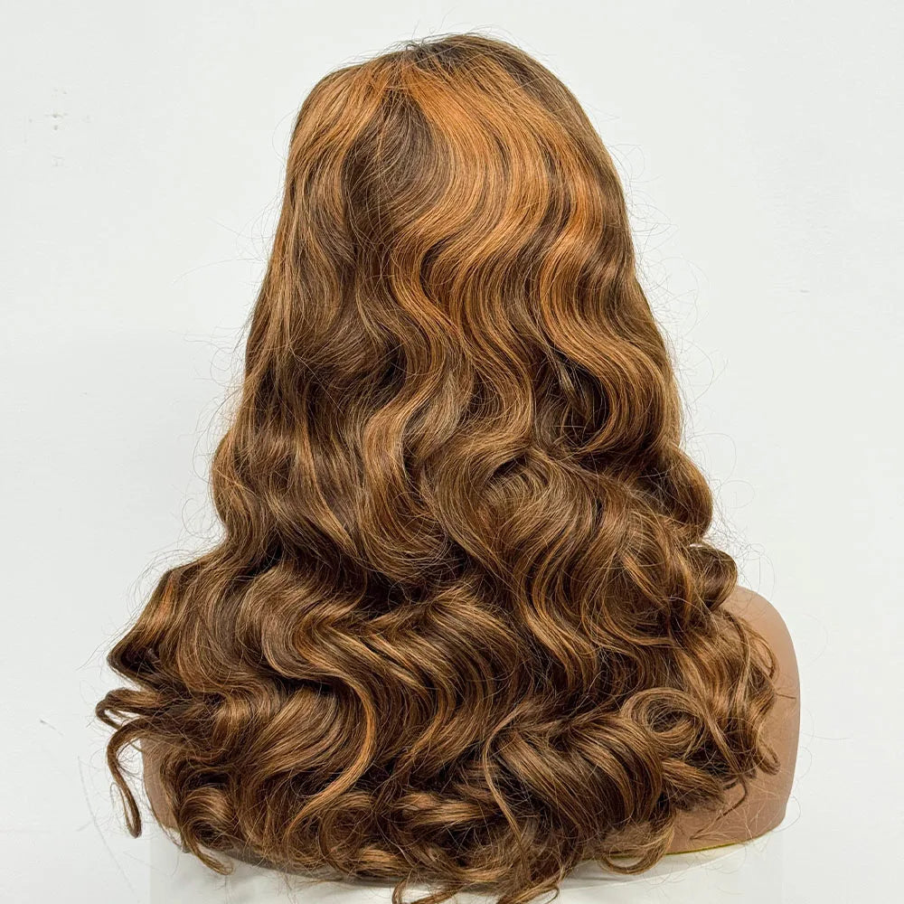 Loose Wave Double Drawn 330% Density 5x5 Lace Closure Human Hair Wigs Body Wave 20inch Transparent Lace Wigs For Black Women