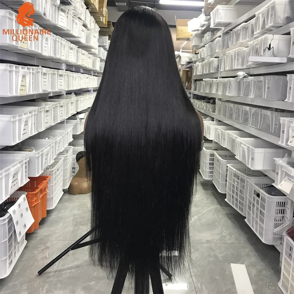 Glueless Wigs 350% 13x6 Real HD Lace Frontal Human Hair Wigs Natural Color Remy Human Hair 13x4 Lace Wigs Millionaire Queen