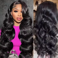 Body Wave 13x6 HD Transparent Lace Front Human Hair Wigs For Black Women 30 40 Inch 13x4 360 Full Lace Frontal Wigs Pre Plucked