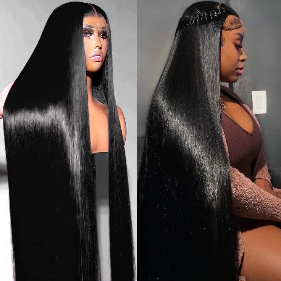 44 46 Inch Lace Front Wig Brazilian 360 13x4 Lace Frontal Wig For Black Women 13x6 Hd Straight Lace Front Human Hair Wigs