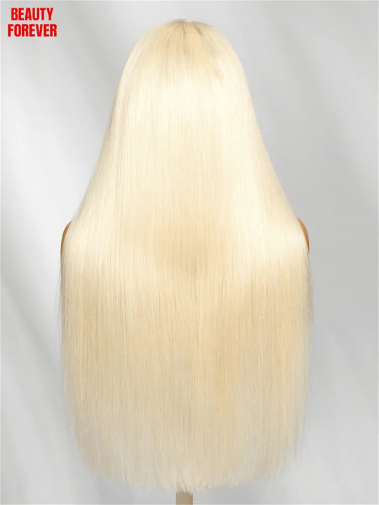 Beautyforever #613 Blonde Full Lace Wig Brazilian Straight Transparent Lace Wig 360 Full Lace Frontal Human Hair Wig Density 180