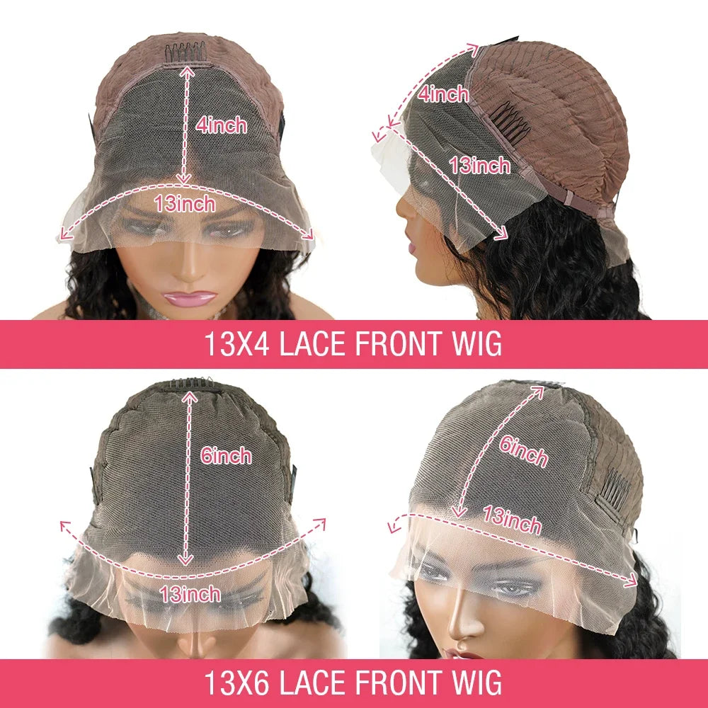 Loose Deep Wave Frontal Wig Human Hair 13x6 HD Lace Brazilian Curly Natural Wave 13x4 Lace Front Human Hair Wigs on Sale