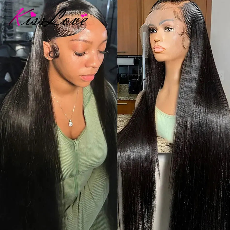 13x4 13x6 Full HD Lace Front Human Hair Wigs Straight 360 Transparent Lace Frontal Wigs Pre Plucked 5x5 Pre-Cut Lace Closure Wig