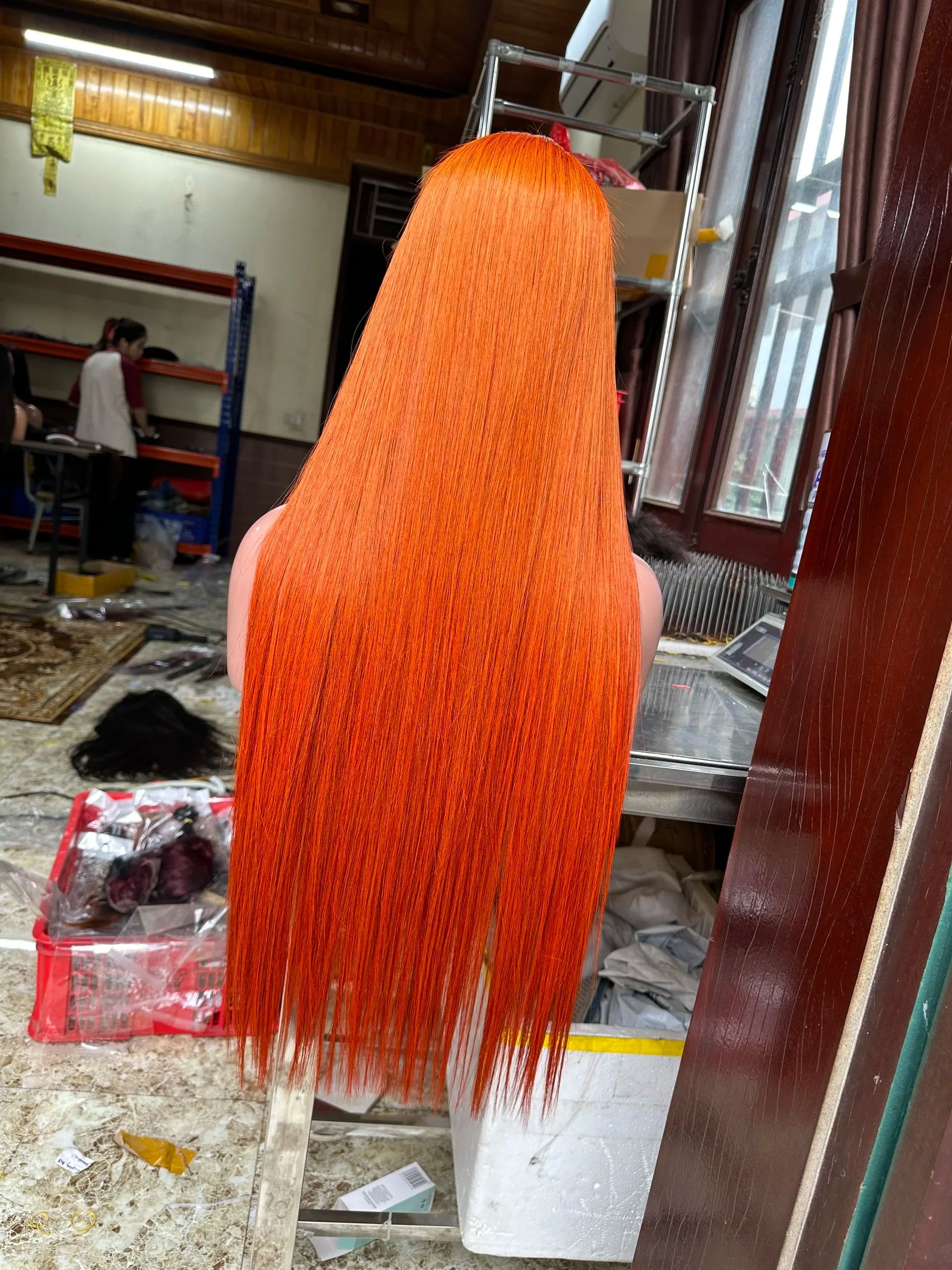 100% Raw Human Hair 185% Density HD Transparent 4*4 Closure Wig Make Ombre Blonde Human Hair Wigs