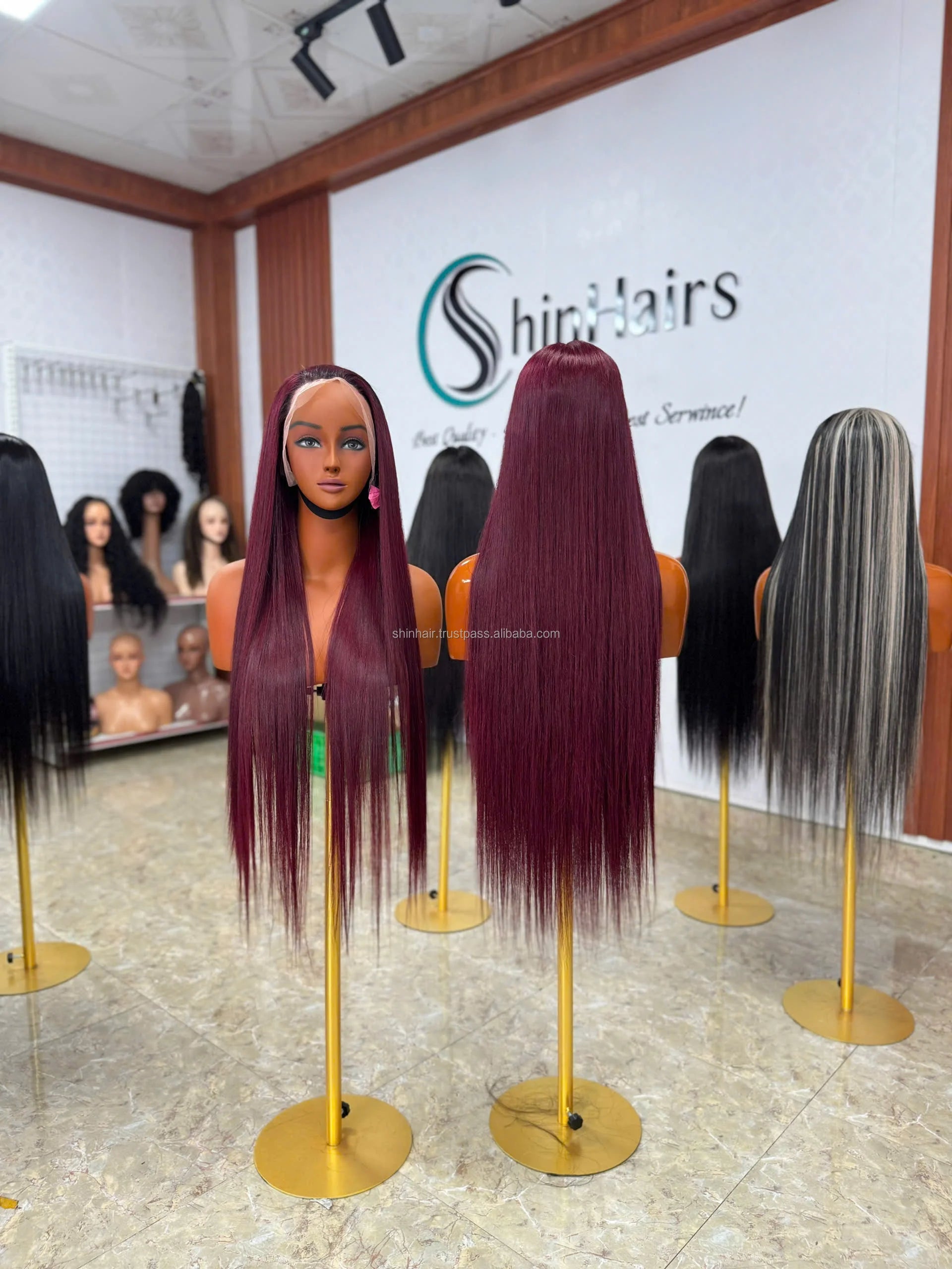 200% Density 99J Burgundy Straight 13x4 HD Lace Front 30-Inch 99J Black Women's Lace Front Human Hair Wigs