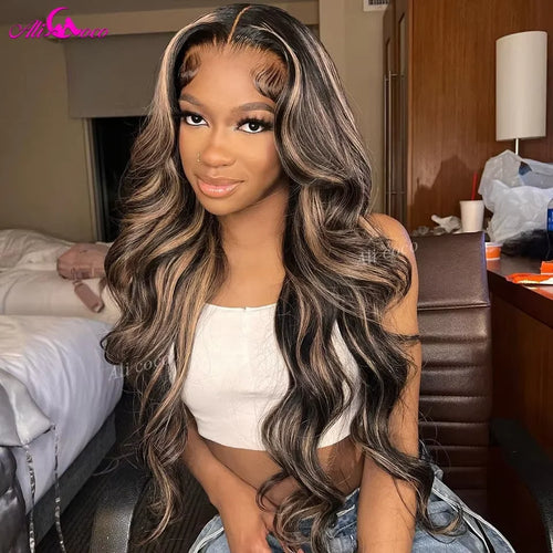13x6 Body Wave Lace Front Wigs Human Hair Pre Plucked 180 Density Drawstring Wig Human Hair Glueless Human Hair Wigs For Women