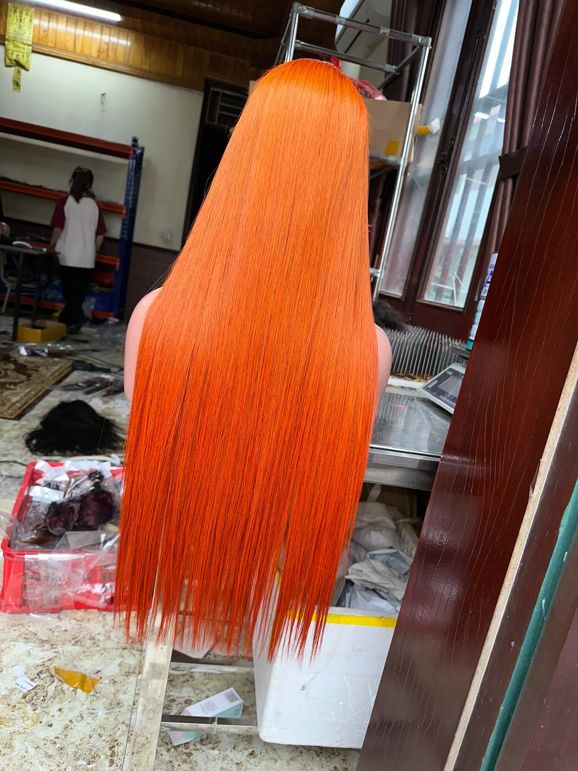 100% Raw Human Hair 185% Density HD Transparent 4*4 Closure Wig Make Ombre Blonde Human Hair Wigs