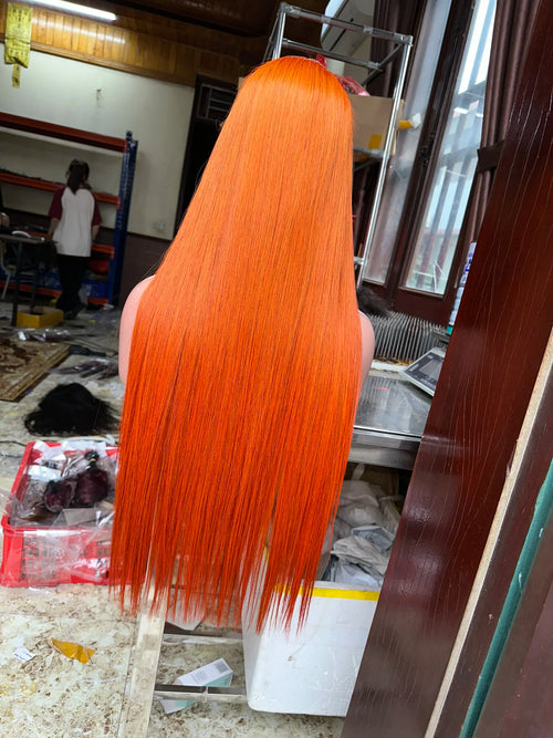 100% Raw Human Hair 185% Density HD Transparent 4*4 Closure Wig Make Ombre Blonde Human Hair Wigs