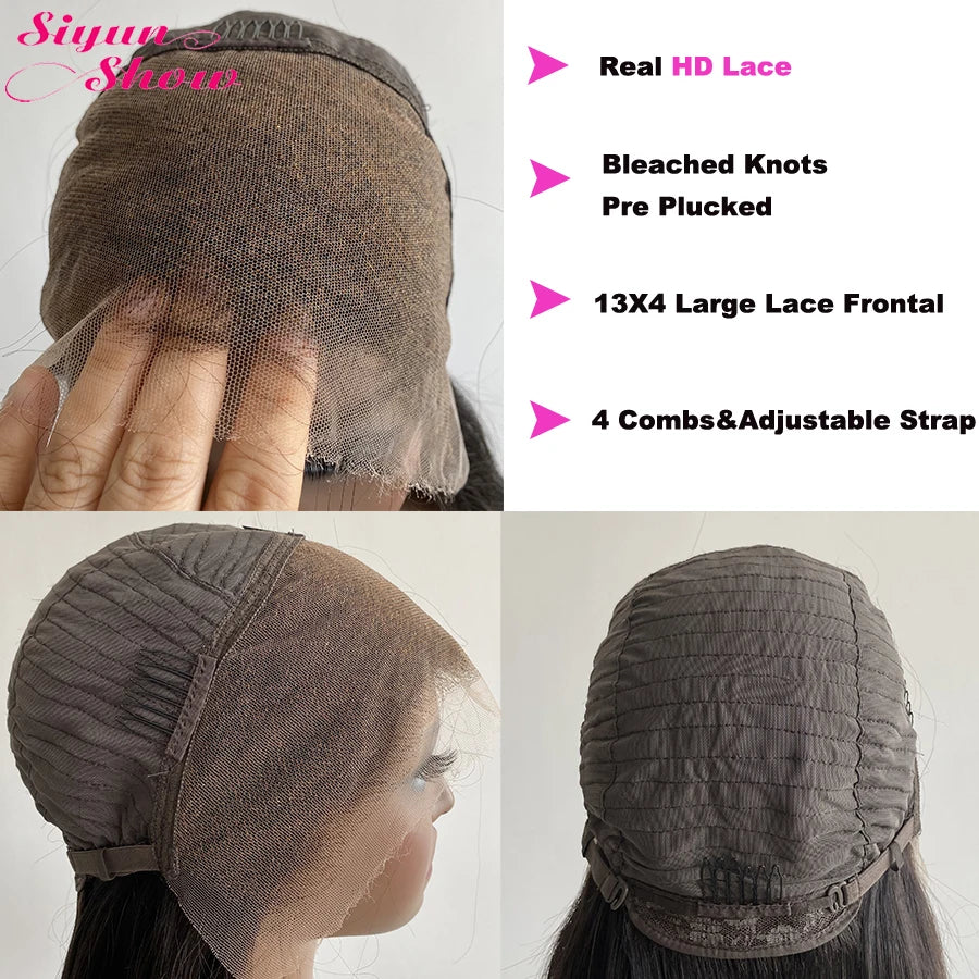 Vietnamese Double Drawn Body Wave Human Hair Wigs Pre Plucked 13X4 HD Lace Frontal Wig Bleached Knots 5X5 HD Lace Closure Wig