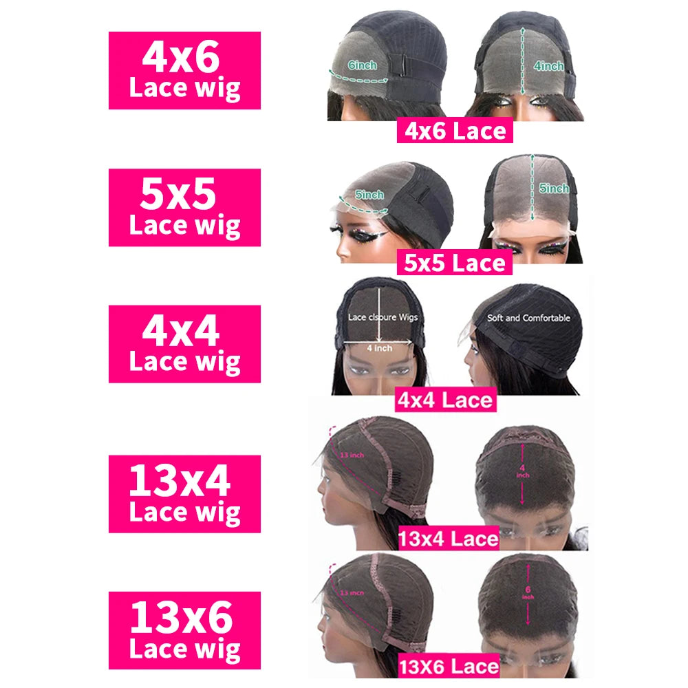 Straight Lace Front Wig 13x6 13x4 360 HD Transparent Lace Frontal Wig Brazilian 5x5 6x4 Glueless Human Hair Wigs for Women