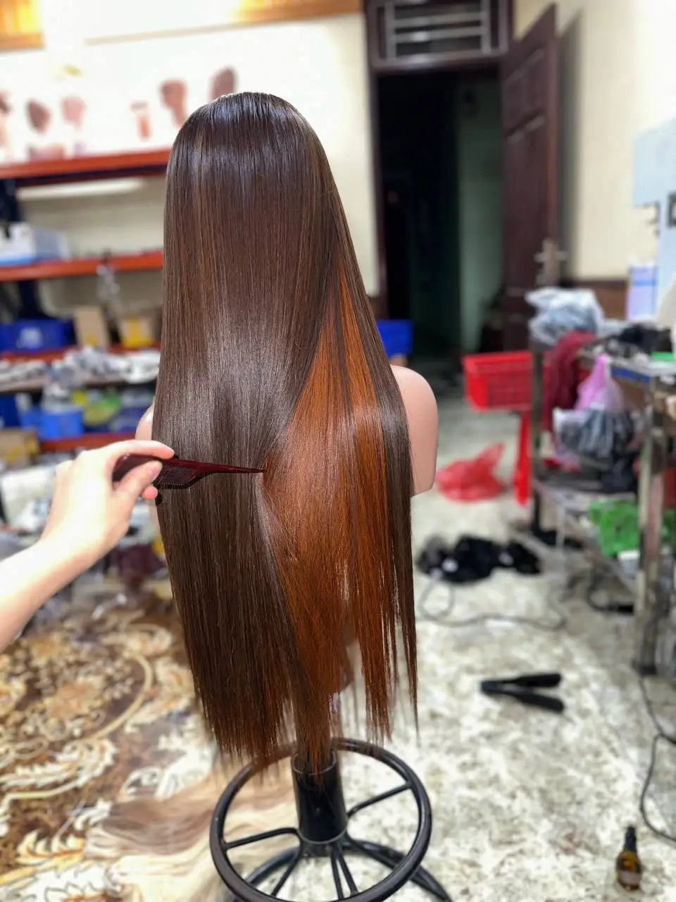 Wholesale Raw Virgin Vietnamese Human Hair Bone Straight Mix Light Brown Color From 8-40inch Wigs for Black Woman