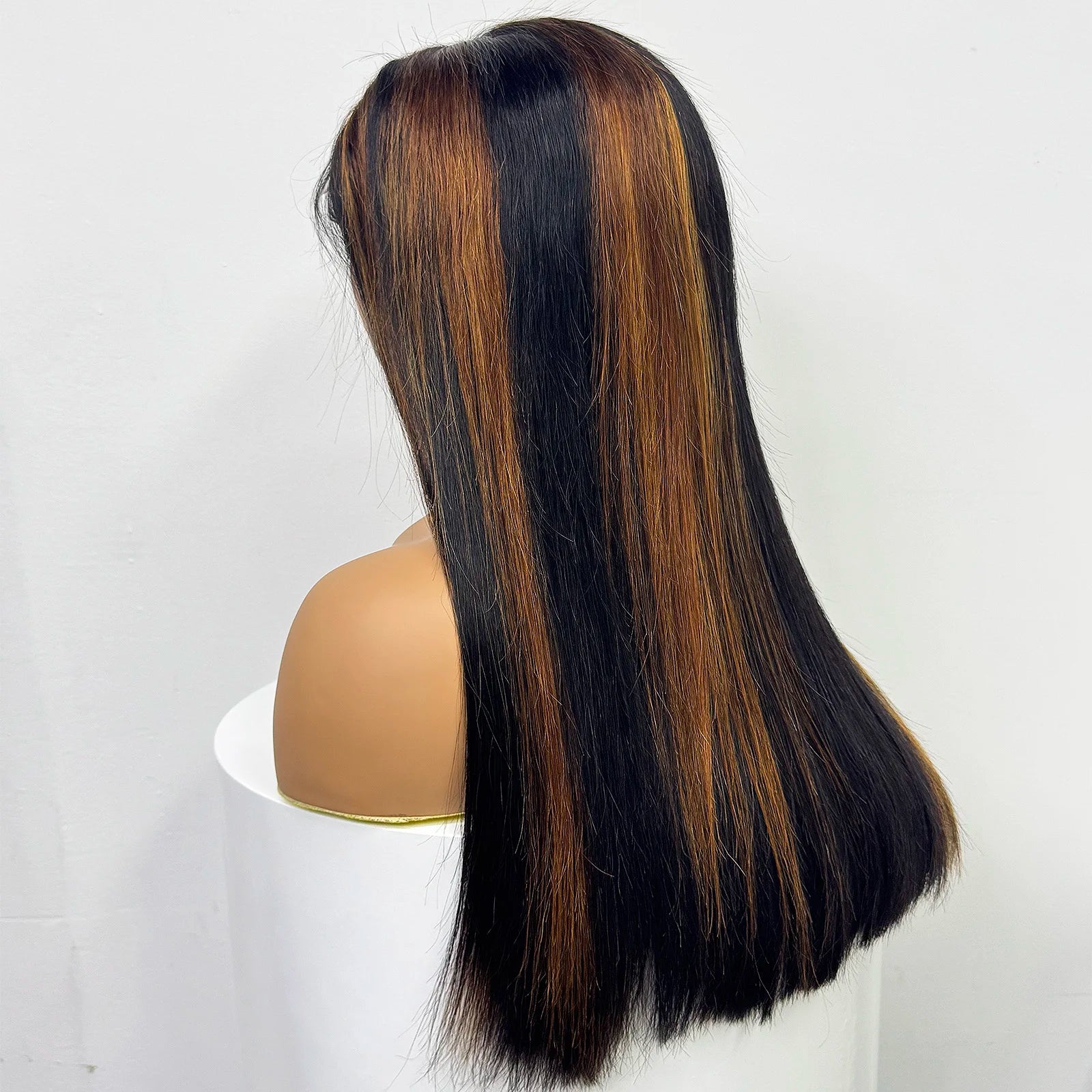 5x5 Transparent Lace Glueless Human Hair Wig 300% Density 24inch Double Drawn Bone Straight 100% Human Hair Wig for Black Women