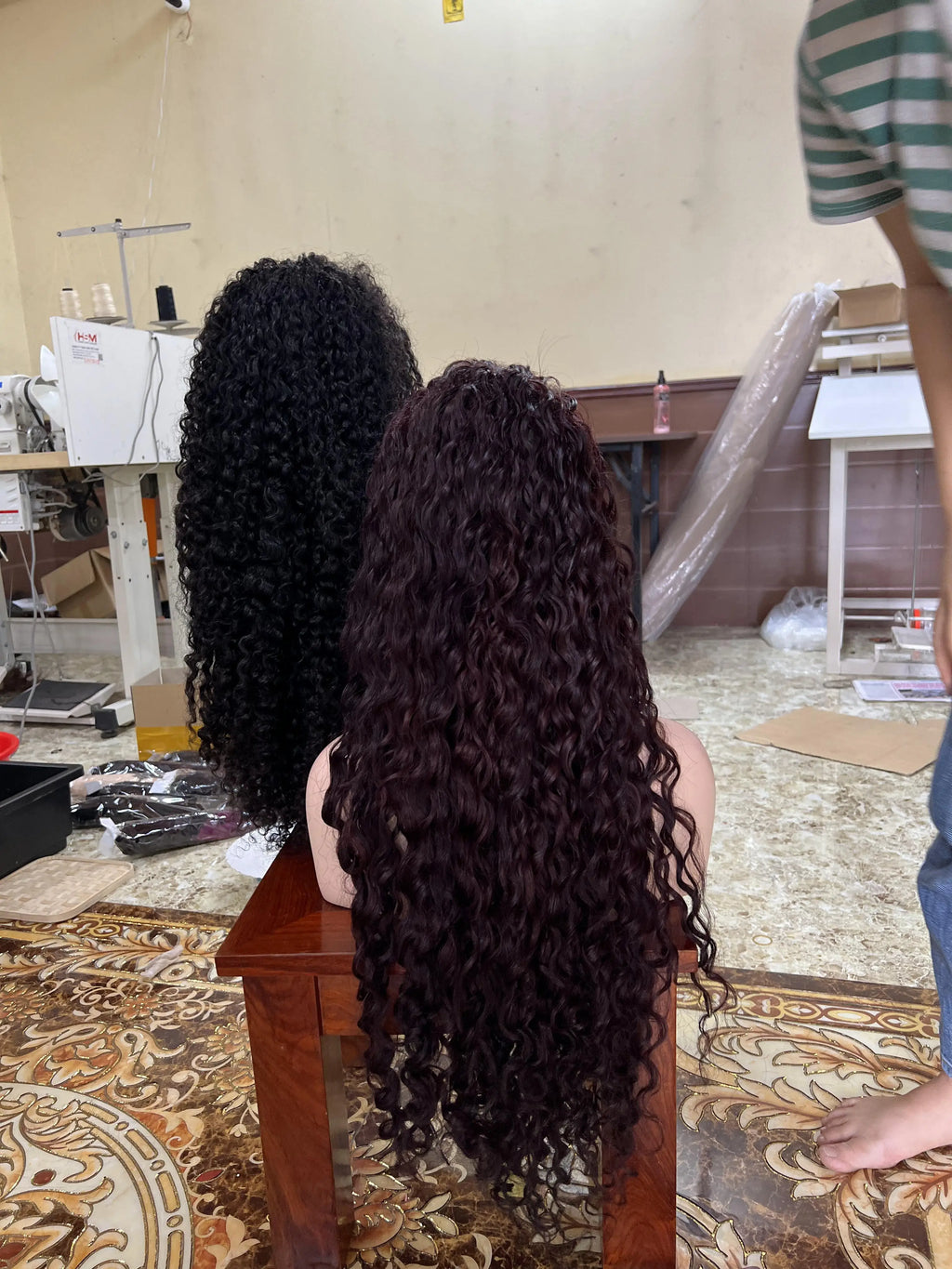 Vietnamese Lace Front Wigs Glueless Cuticle Aligned Curly Human Hair Frontal for Black Women Training Heads