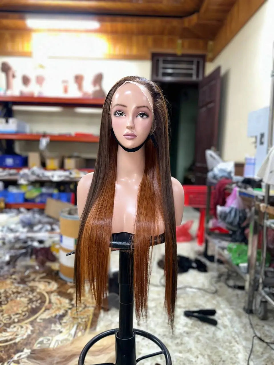 Wholesale Raw Virgin Vietnamese Human Hair Bone Straight Mix Light Brown Color From 8-40inch Wigs for Black Woman