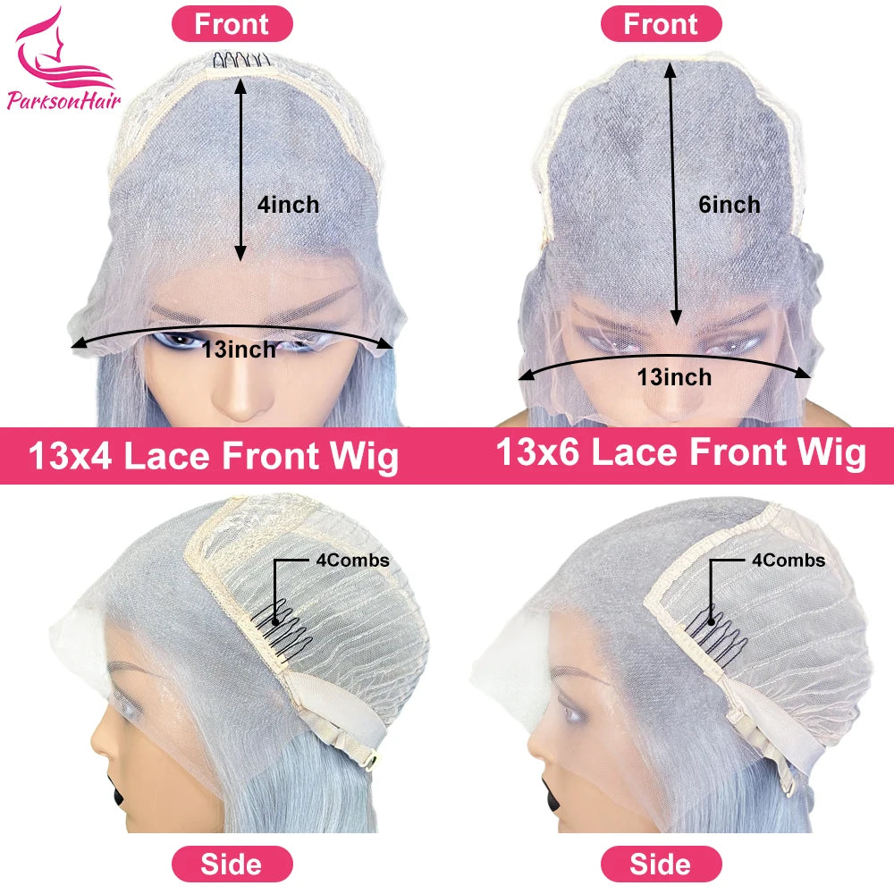 Black With Blue Wigs 613 Lace Front Wig Straight Wigs For Women 13x4 HD Lace Front Blonde Human Hair Pre Plucked Bleached Knots