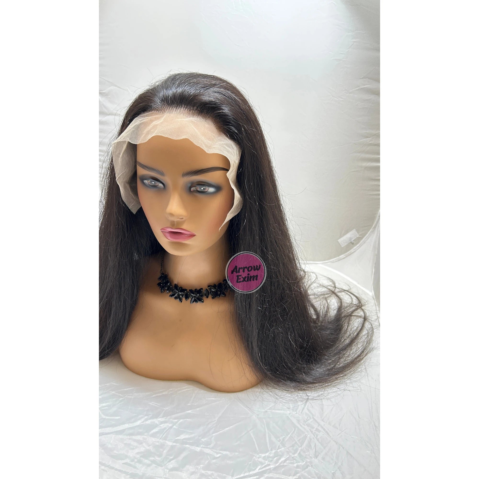 Raw Natural Remy Indian 13x4 Front for Lace Glueless 180% Density Transparent Human Hair Wigs Medium Length All Colors