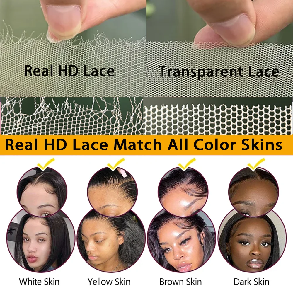 Afro Curly 4x4 5x5 Invisible HD Lace Wig With 4c Edges Afro Curly Human Hair Wigs 7x5 HD Lace Glueless Wig With Kinky Edges