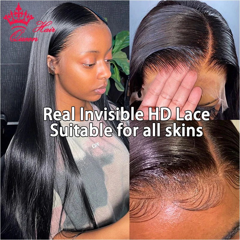 Queen Hair #4 Chocolate Brown Color Wig Real HD Lace Raw Human Hair 13x4 13x6 FULL Frontal 4x4 5x5 6x6 7x7 Closure Wig Straight