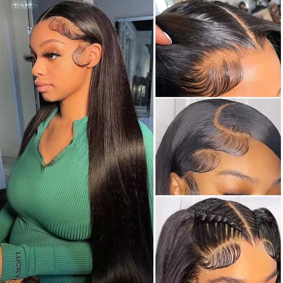 44 46 Inch Lace Front Wig Brazilian 360 13x4 Lace Frontal Wig For Black Women 13x6 Hd Straight Lace Front Human Hair Wigs