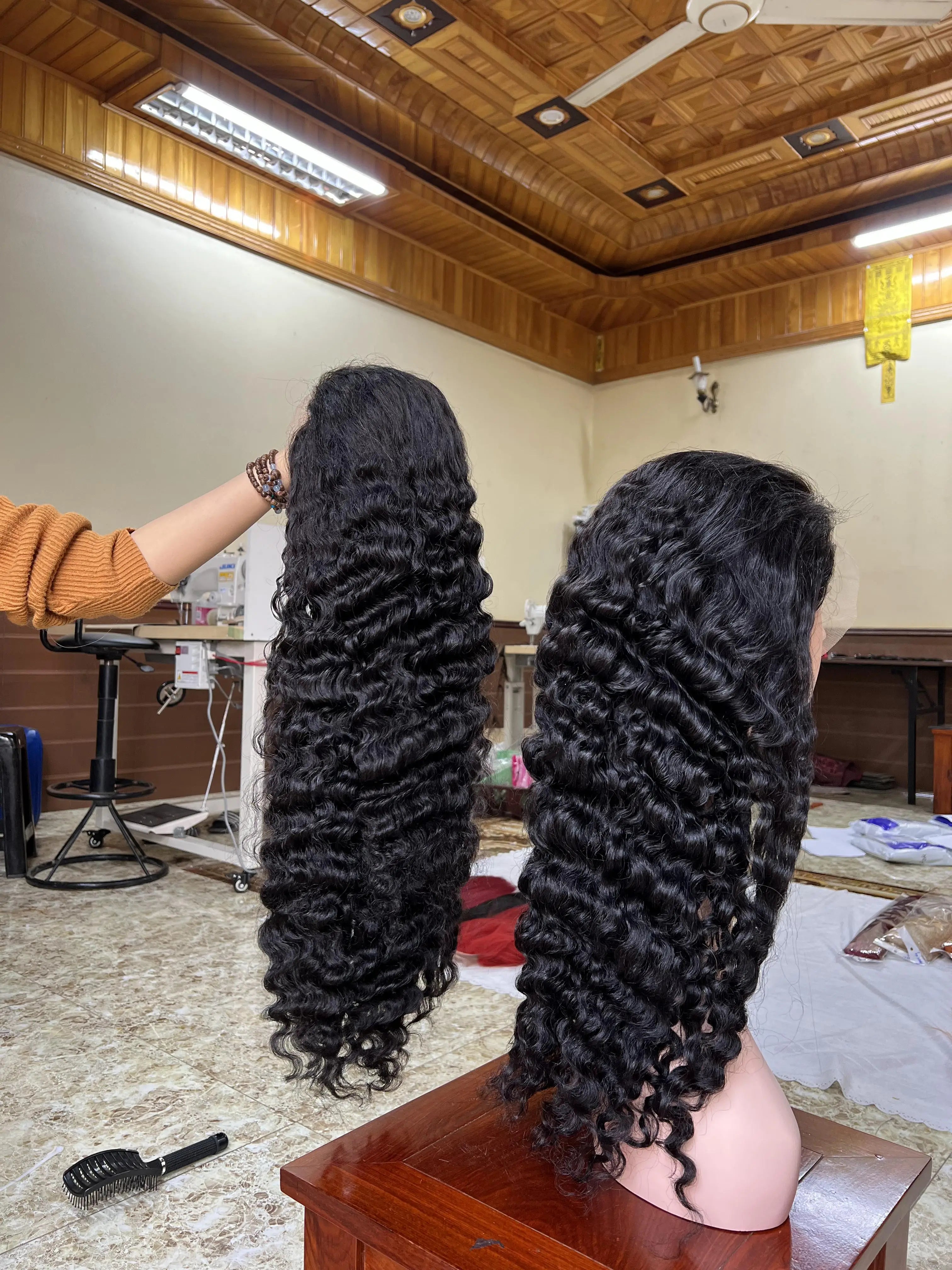 Wig Closure Lace 5x5 Burmese Curly Raw Hair Natural Color 26 Inch Human Hair Wigs Women Wholesale Vietnamese Virgin Hair
