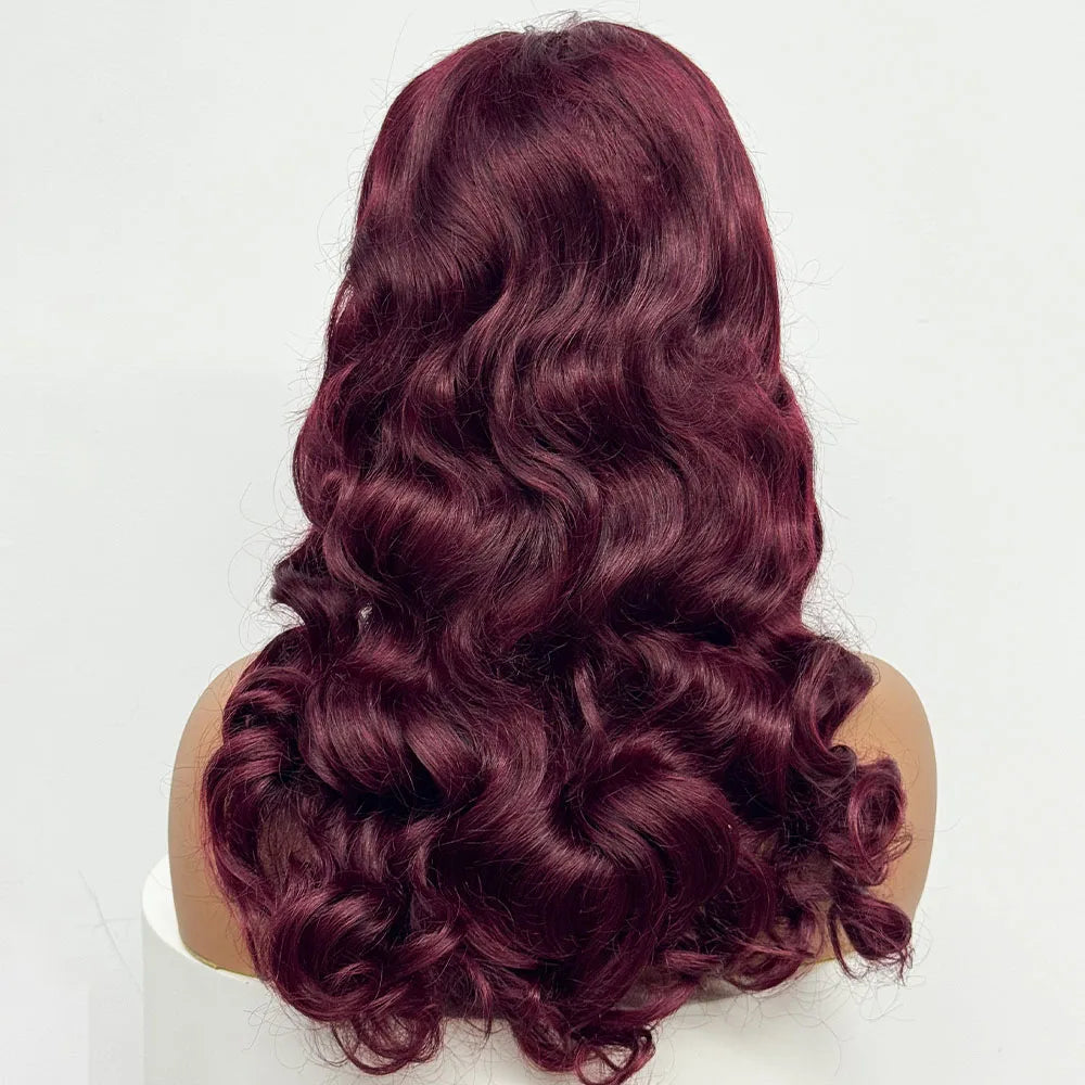 Loose Wave Double Drawn 330% Density 5x5 Lace Closure Human Hair Wigs Body Wave 20inch Transparent Lace Wigs For Black Women