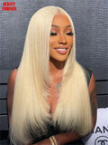 Beautyforever #613 Blonde Full Lace Wig Brazilian Straight Transparent Lace Wig 360 Full Lace Frontal Human Hair Wig Density 180