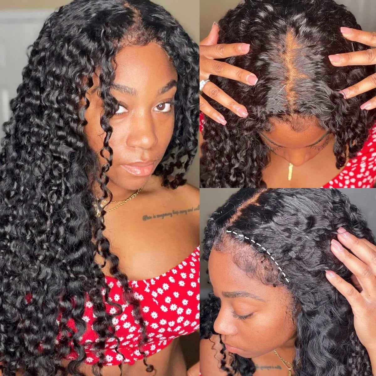 Kinky Curly Wig 4C Edges Baby Hair HD Lace Frontal Wig Human Hair 13x6 13x4 HD Transparent Lace Front Human Hair Wigs for Women